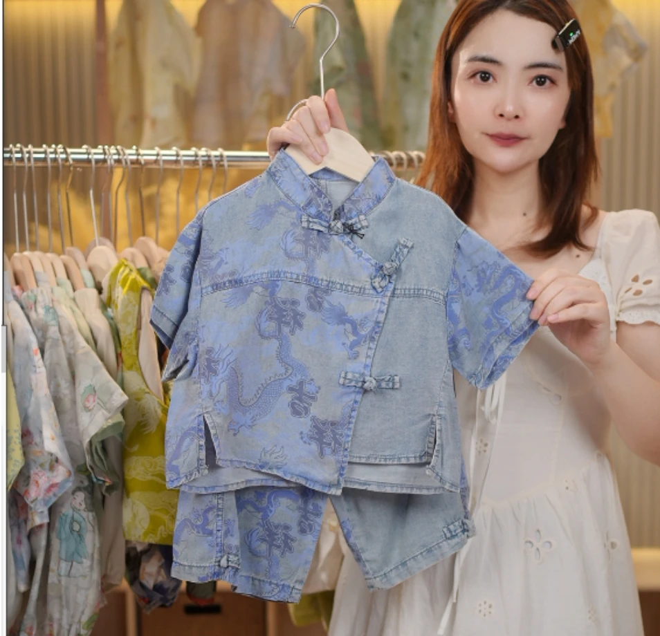 2025春夏新款新中式中国风设计师抓周礼唐装汉服可穿套装35640