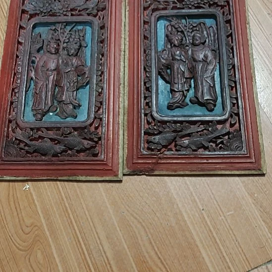 A***定绒质木雕花板，一物一拍，