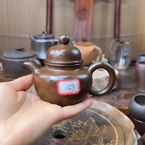 萧***邦戬谷龙窑坭兴陶柴烧壶133