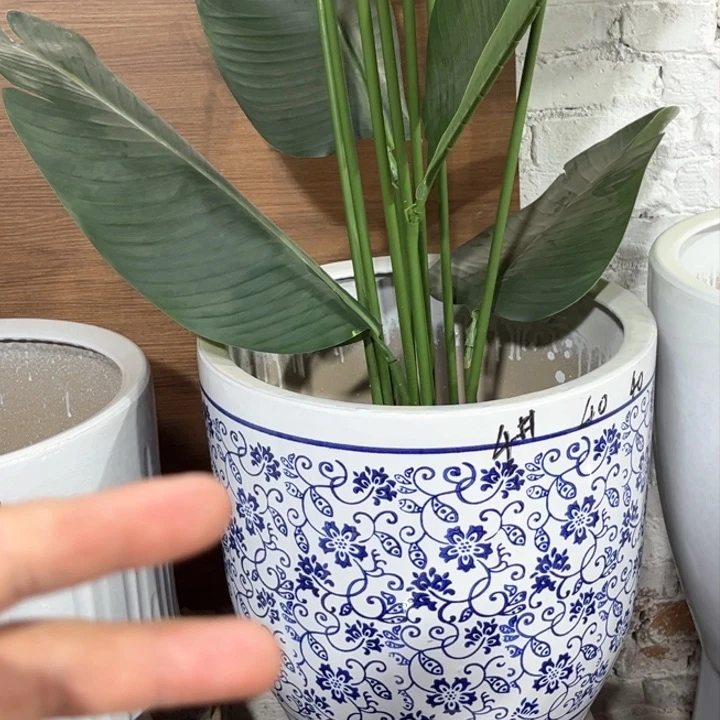 4号青花特大号2个花盆