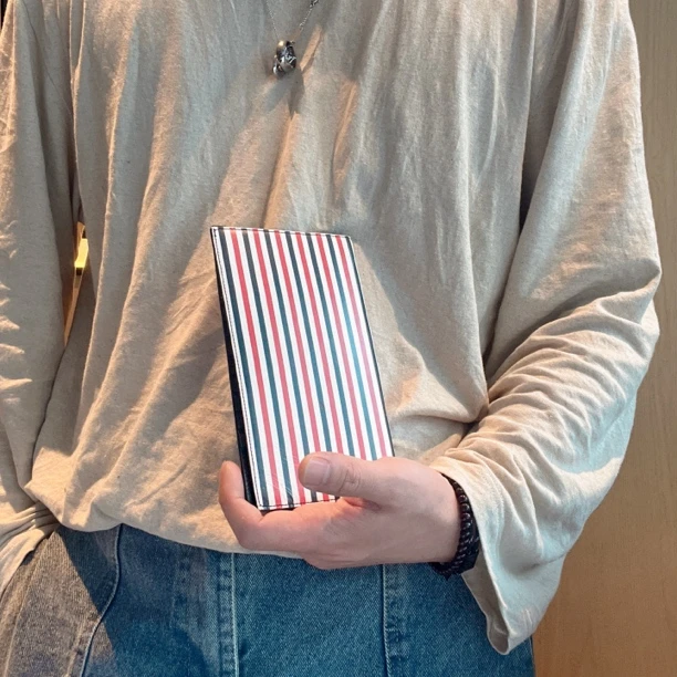 95新 THOMBROWNE 【胖】10PP06 条纹钱包