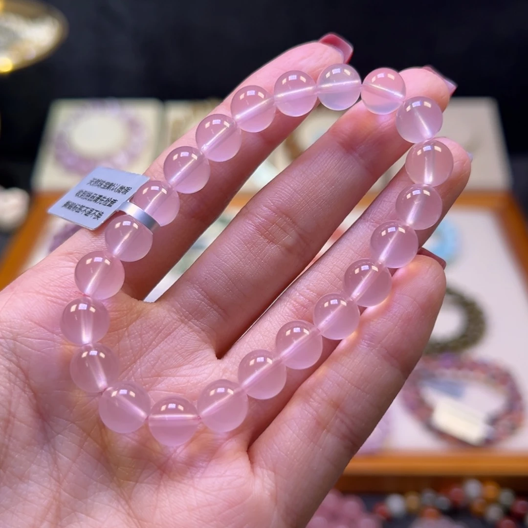 水晶手串未镶嵌R****）毕业级8m星光粉马粉