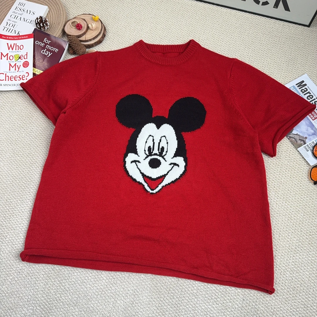 2024冬季新款时尚休闲卡通毛衣针织短袖8639上衣