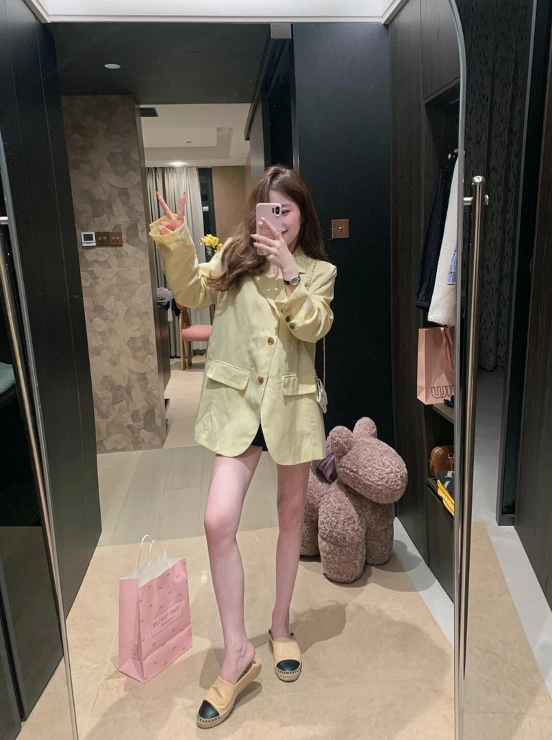 2025年春季新款韩版小西装宽松显瘦长袖休闲西服女士外套气质高级