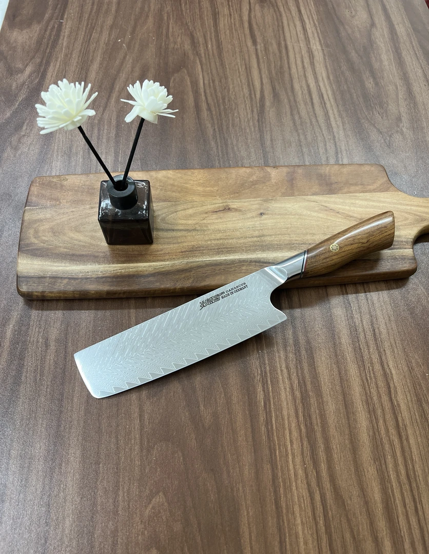 外贸尾单 炎姬系列大马士革小菜切 锋利厨师刀 家用切菜刀