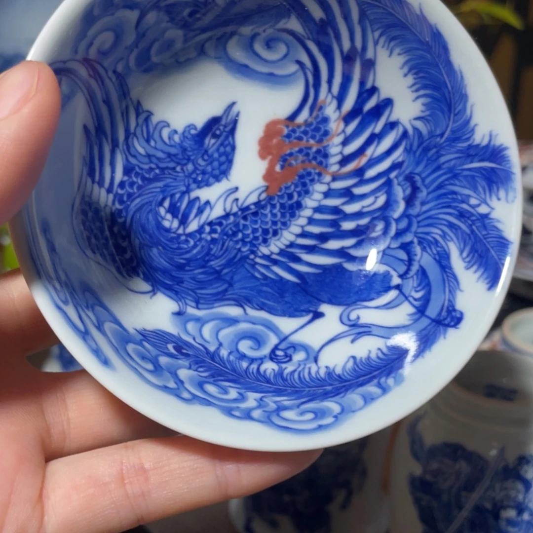 青花凤凰普洱杯杯杯杯
