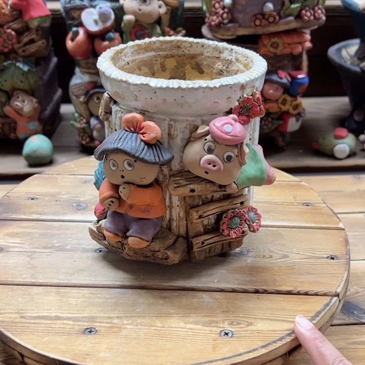 嘻哈多肉花盆百搭