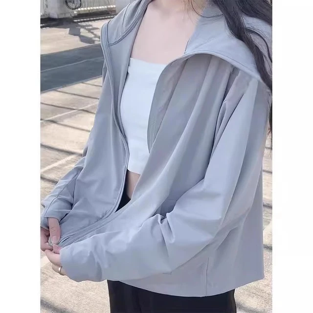 冰丝防晒衣女款夏季2025新款防紫外线透气宽松开衫防晒服短款外套