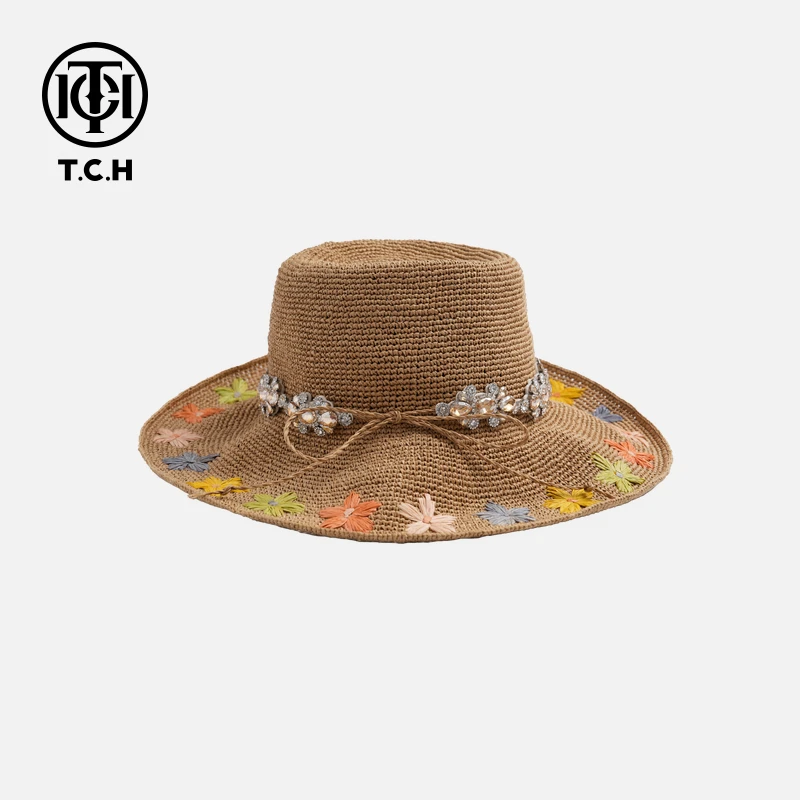 TCH轻奢重工小香风时尚休闲百搭渔夫帽帽子女T75B41E5001私服tch