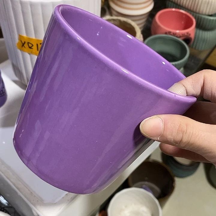 摆件陶陶盆有孔 瑕疵介意勿拍