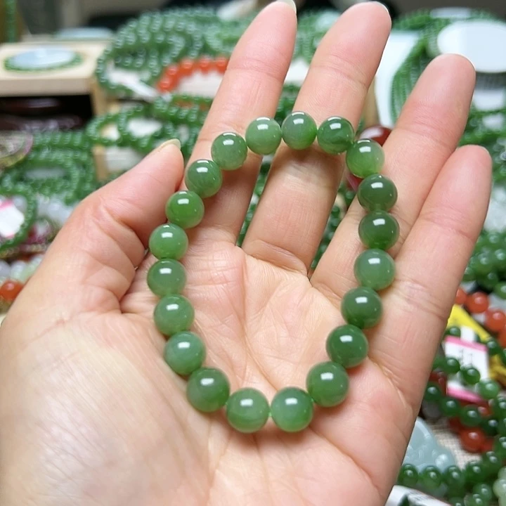 和田玉（碧玉）手链未镶嵌