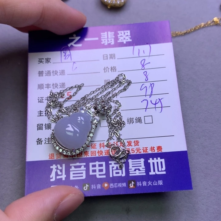 翡翠颈饰银S925镶嵌周**你