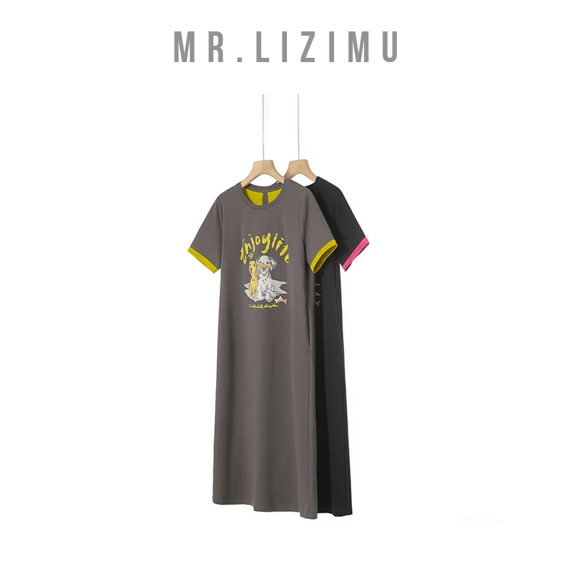 李子木先生印花小狗字母连衣裙2025新款爆款『夏上新』连衣裙D6283