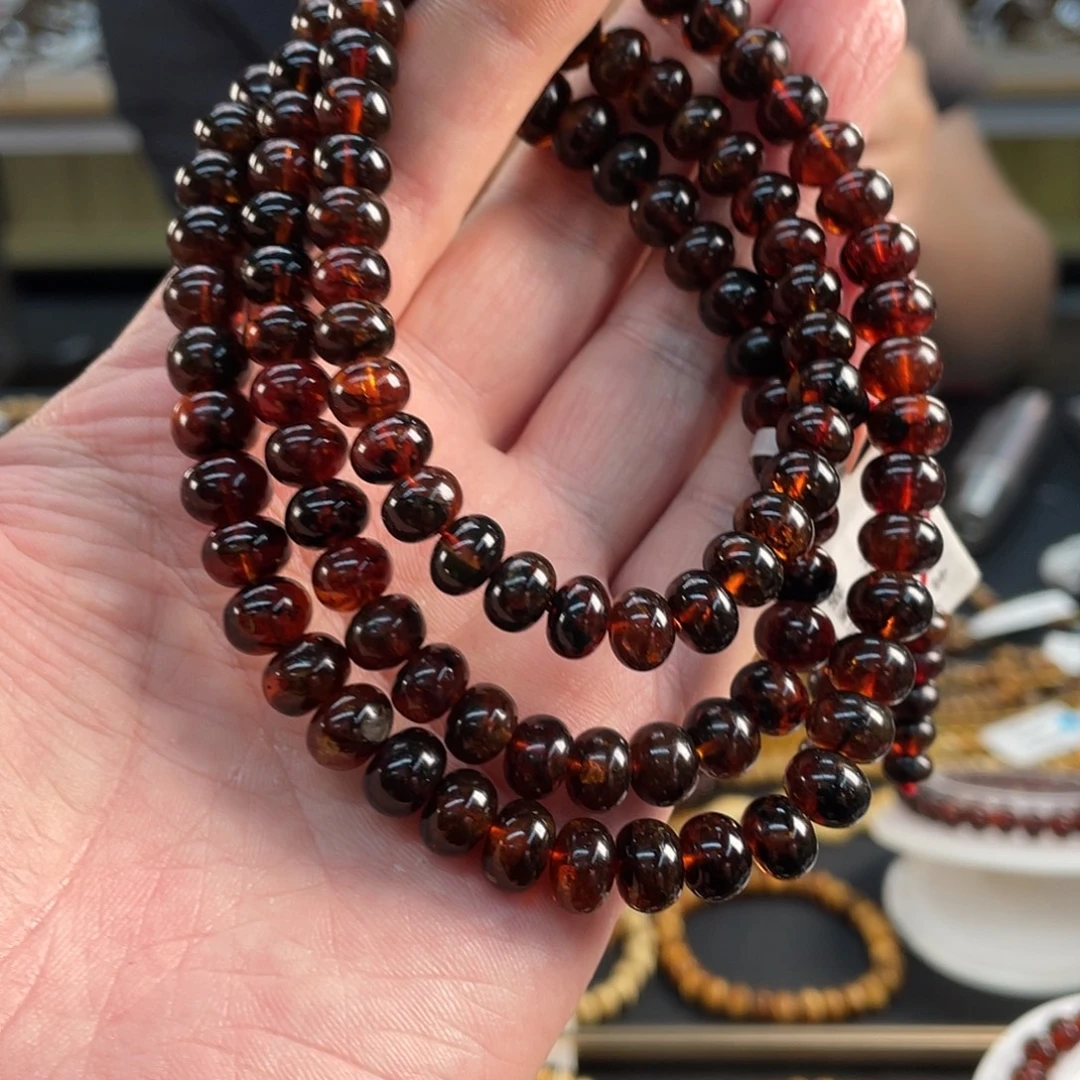 琥珀未镶嵌裸石8血珀108