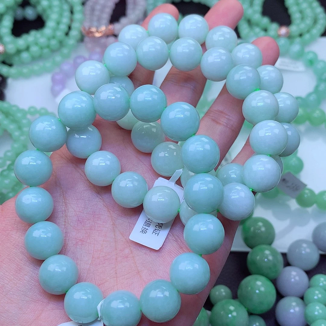 道***物翡翠未镶嵌毛衣链