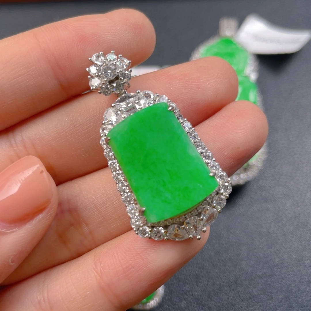 翡翠银S925镶嵌吊坠(不含链)n n m m