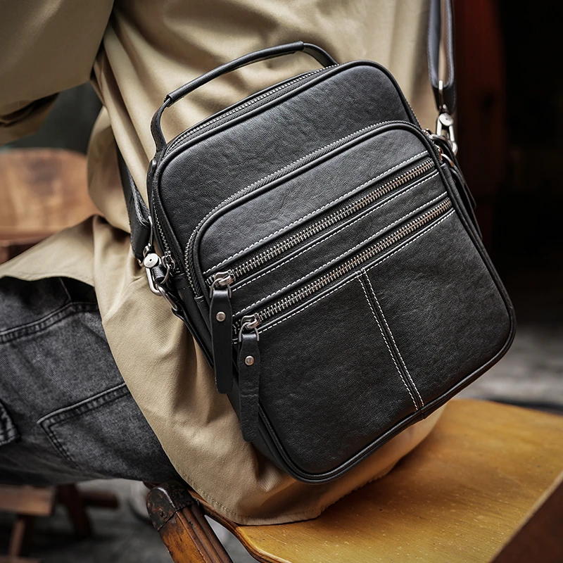 鹿小墨植鞣革全单肩斜挎包DJ1119