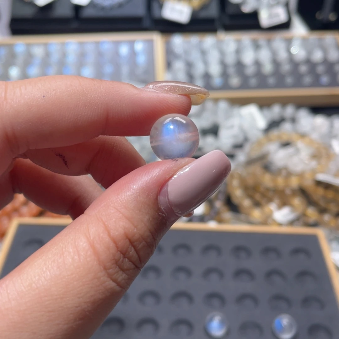 潘***哒长石裸石蓝月光单珠12.1mm