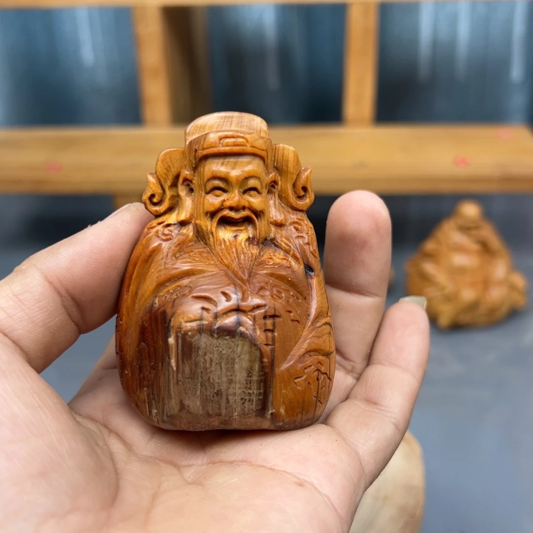 萤***L木崖柏木摆件手把件