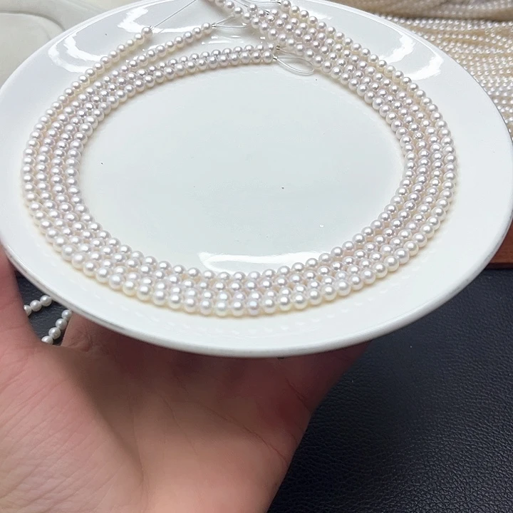 淡水珍珠银S925镶嵌天然珍珠项链12
