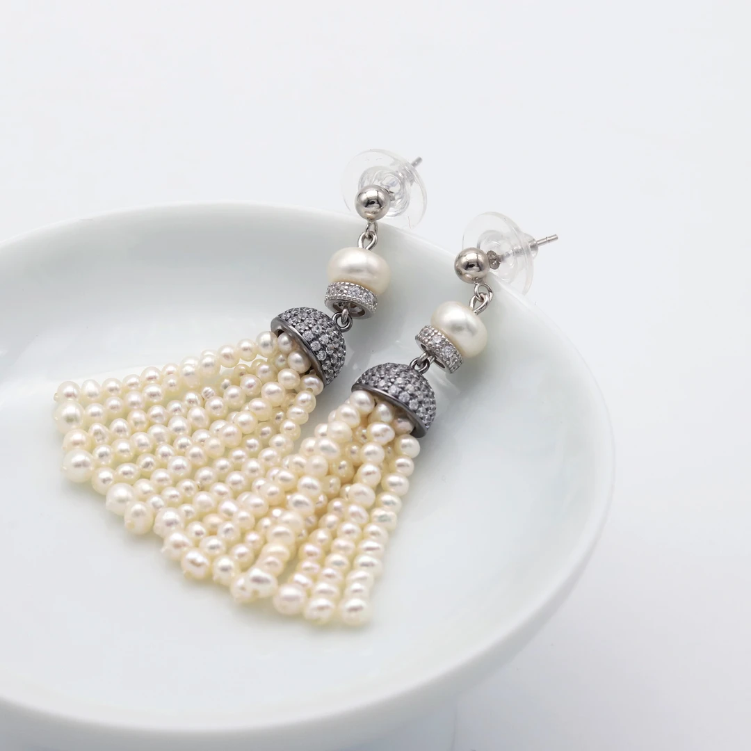 【流光扶摇】S925银珍珠耳钉P12303050