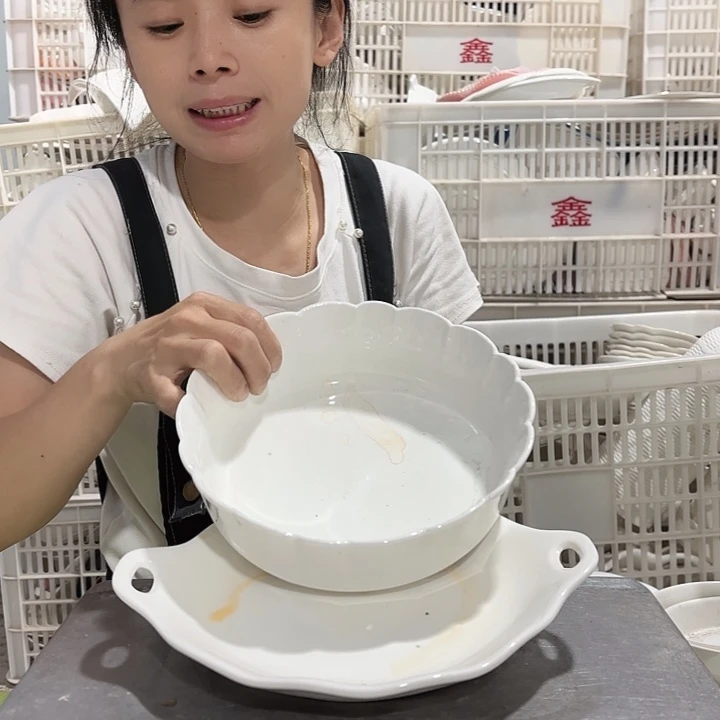 碟沙拉碗一个双耳