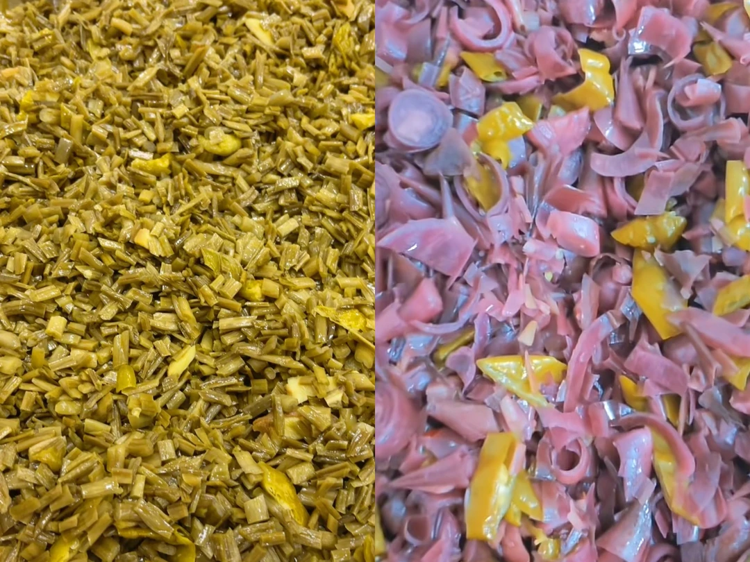 新县特产楠姐自家腌制阳荷姜红薯杆咸菜下饭菜