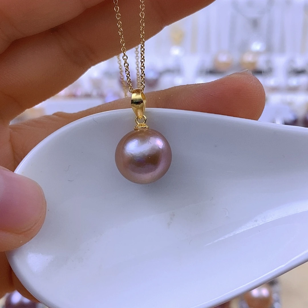 淡水珍珠吊坠(赠链)银S925镶嵌