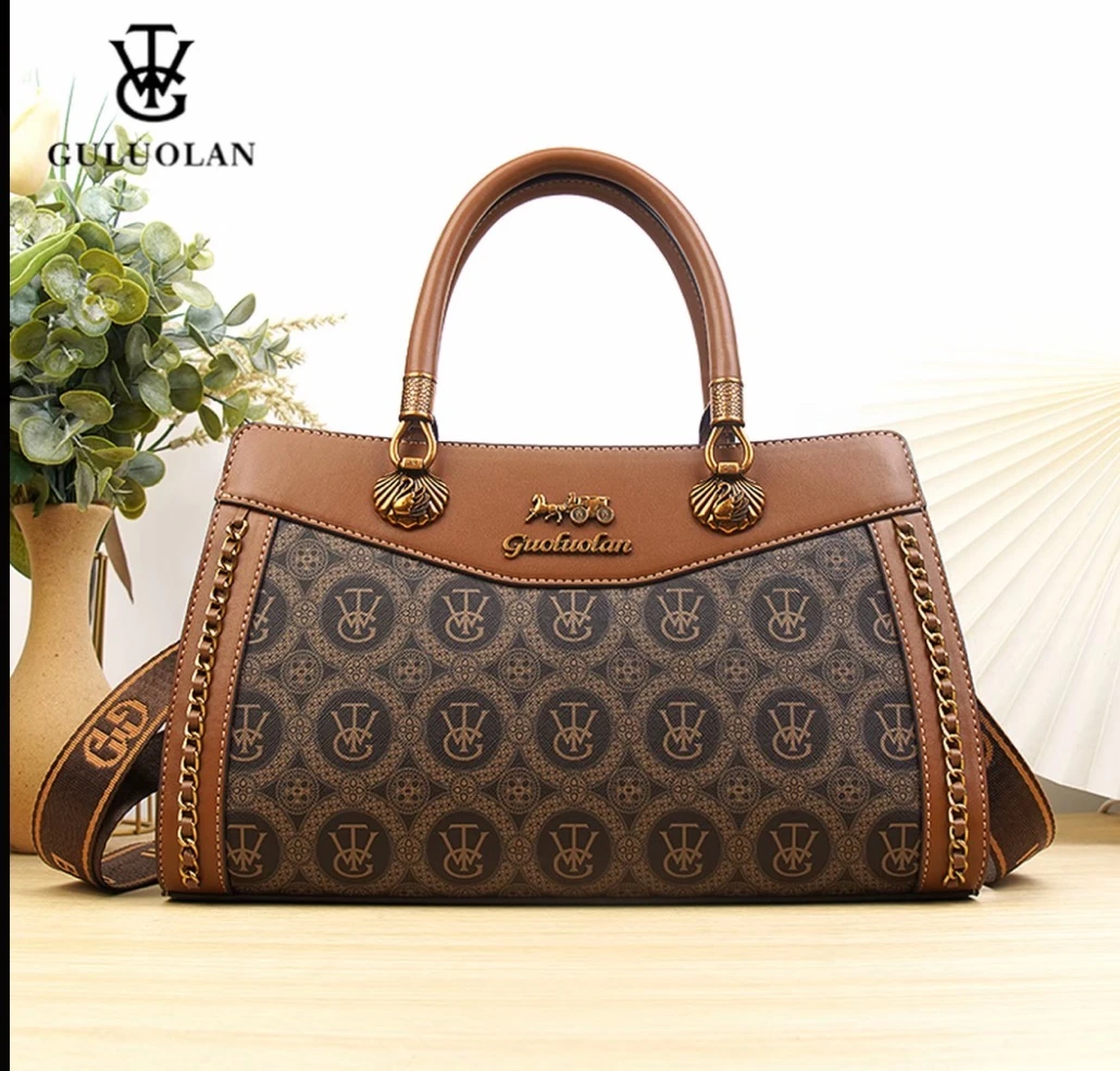 双层款菜篮法式手提包手拎包轻奢国风休闲单肩印花手拿包