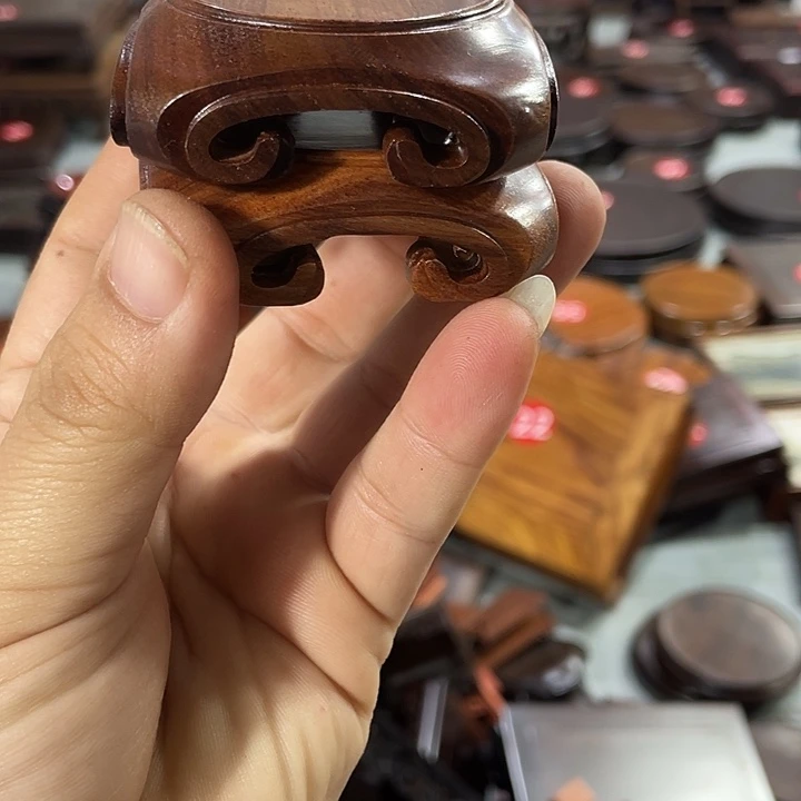 香榧木红木底座工艺品2个