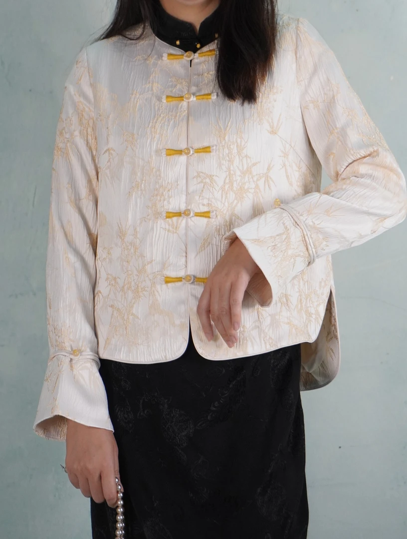 长袖宽松型防晒长袖女短外套上衣新中式唐装ins复古中国风