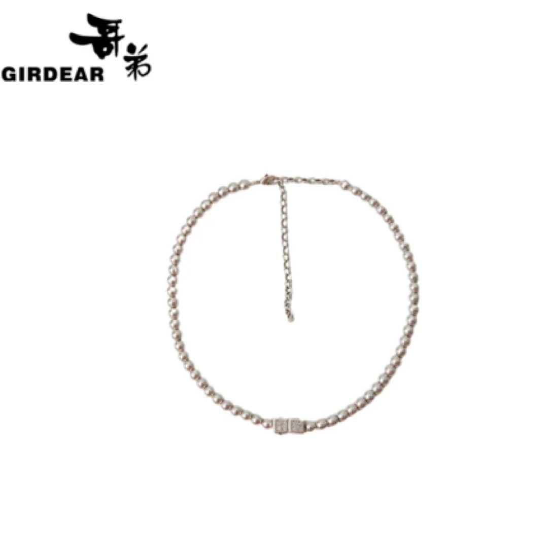 铜项链 哥弟简约日常甜酷百搭银珠项链时尚配饰女190005气质经典