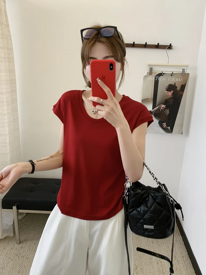 2025夏季新款天丝面膜薄款女士T恤升级款丝袜面膜T902