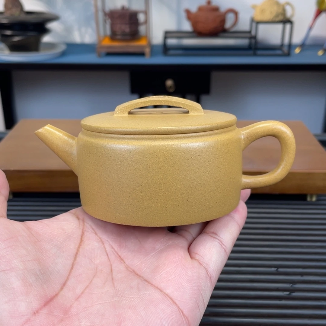 紫砂茶壶金黄段汉瓦160cc