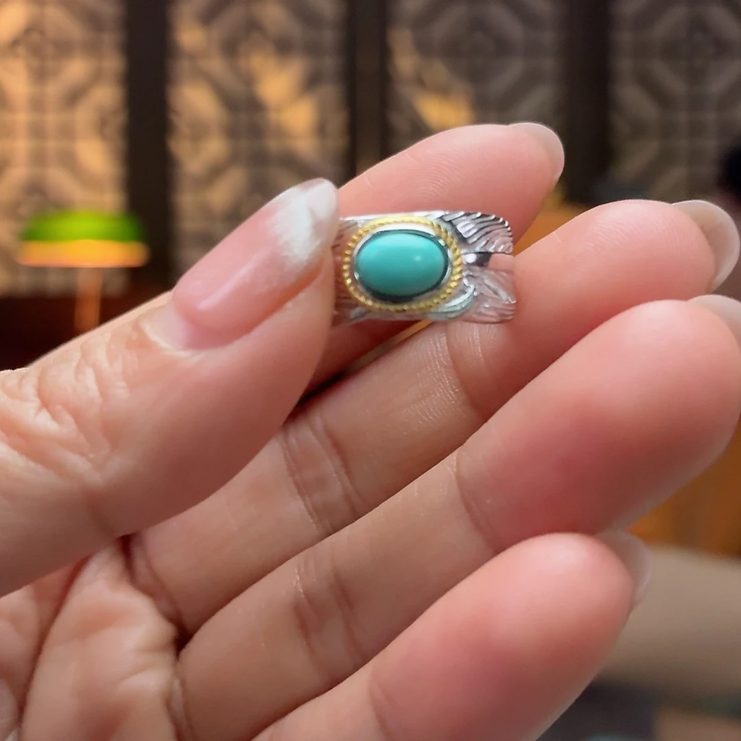 银S925镶嵌绿松石珠宝奇石