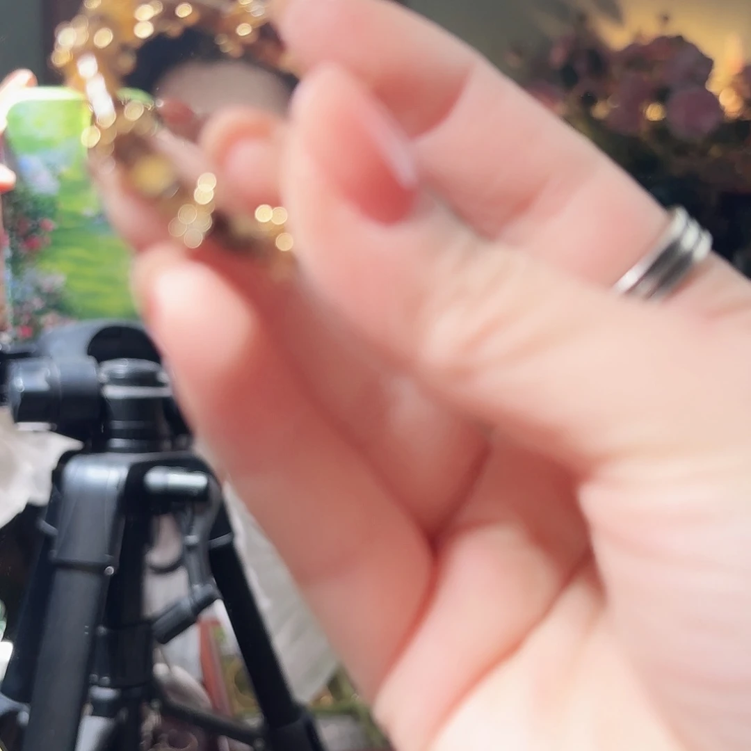 琉璃纯铜合金耳钉