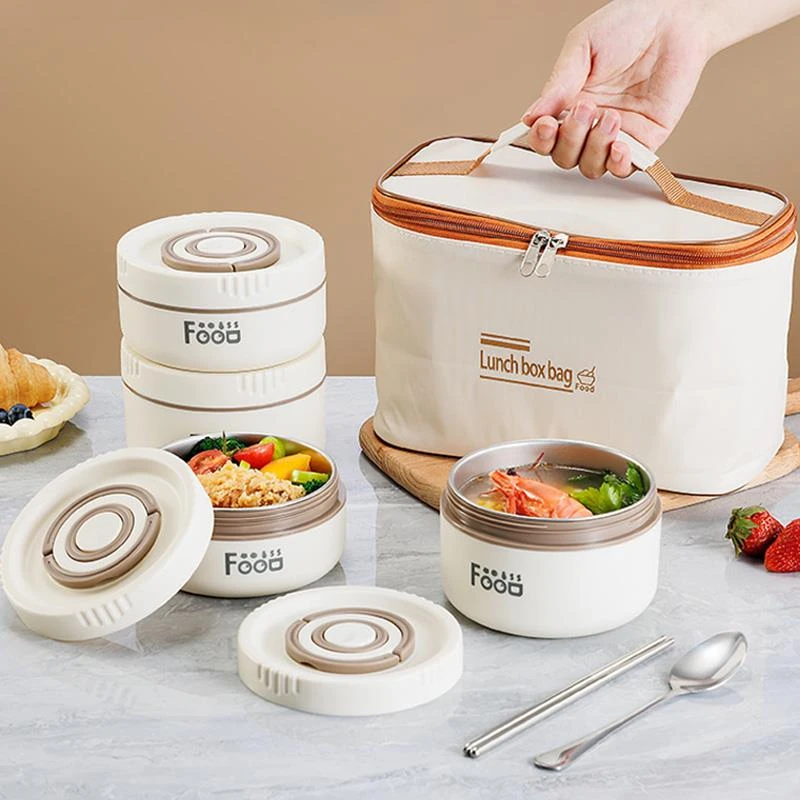 饭盒带盖上班族成人保温饭桶不锈钢保温餐盒饭盒学生大容量便当盒