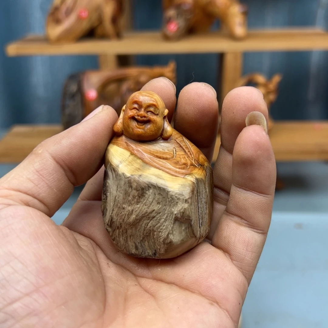 水***吧木崖柏木摆件手把件