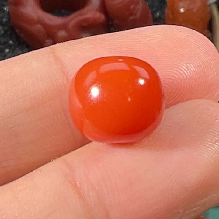 南红玛瑙未镶嵌冷水河老型珠11*10.9