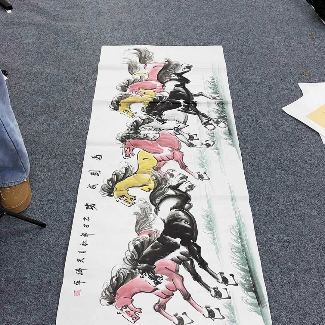 国画作品小姐姐放漏中