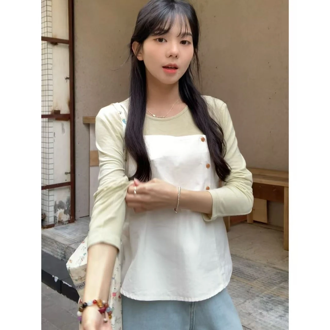 佳儿吖～韩系慵懒感两件套套装3017