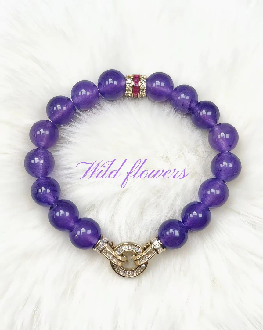 合金手链 H102紫葡萄手串素款