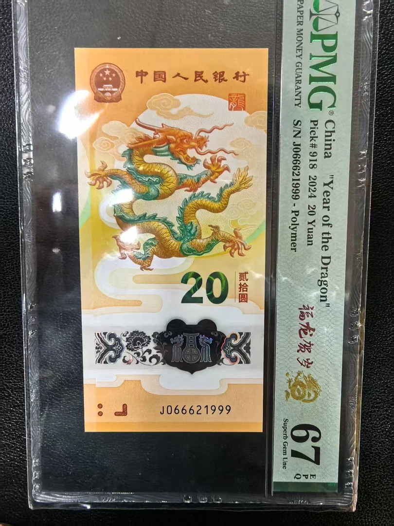 2024龙年纪念钞朦胧年份双豹顺意龙066621999