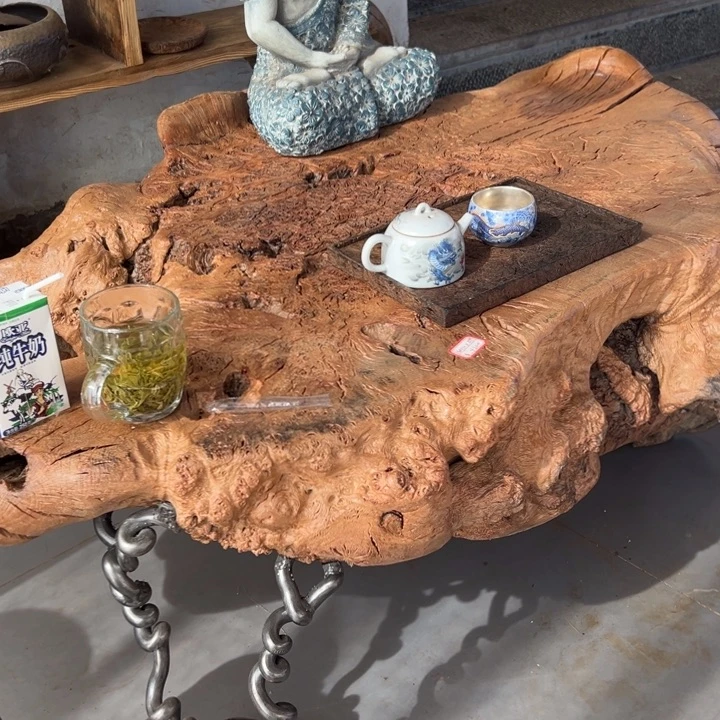 牛***傅木铁栎木烂木头树瘤茶桌
