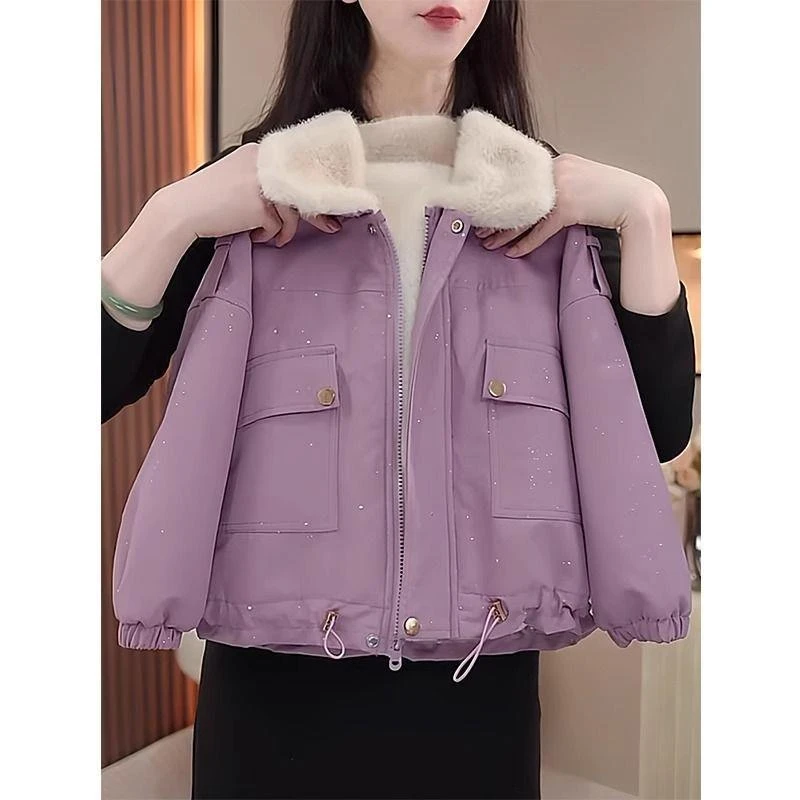 eHoO英氏【断码】女童2025新款外套秋冬款儿童加绒派克服女孩大童时