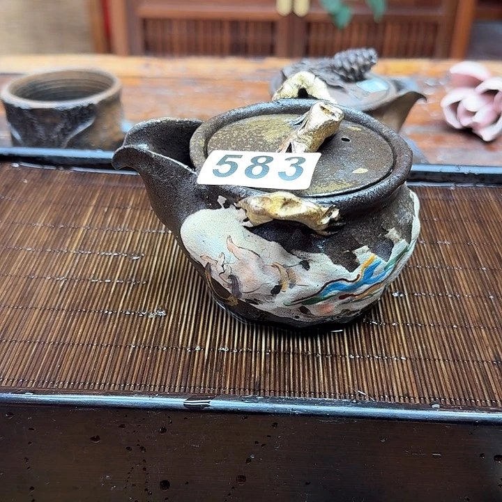 纯手工制作粗陶茶具