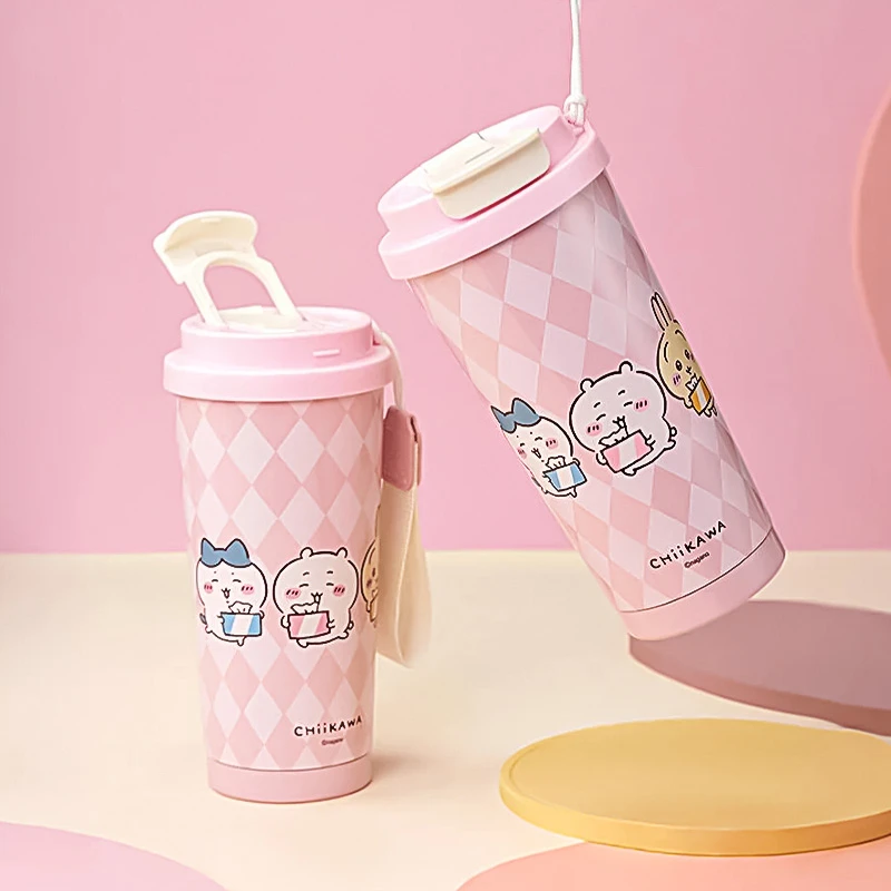 摩登主妇吉伊卡哇陶瓷内胆保温杯吸管咖啡杯子生日礼物不锈钢水杯