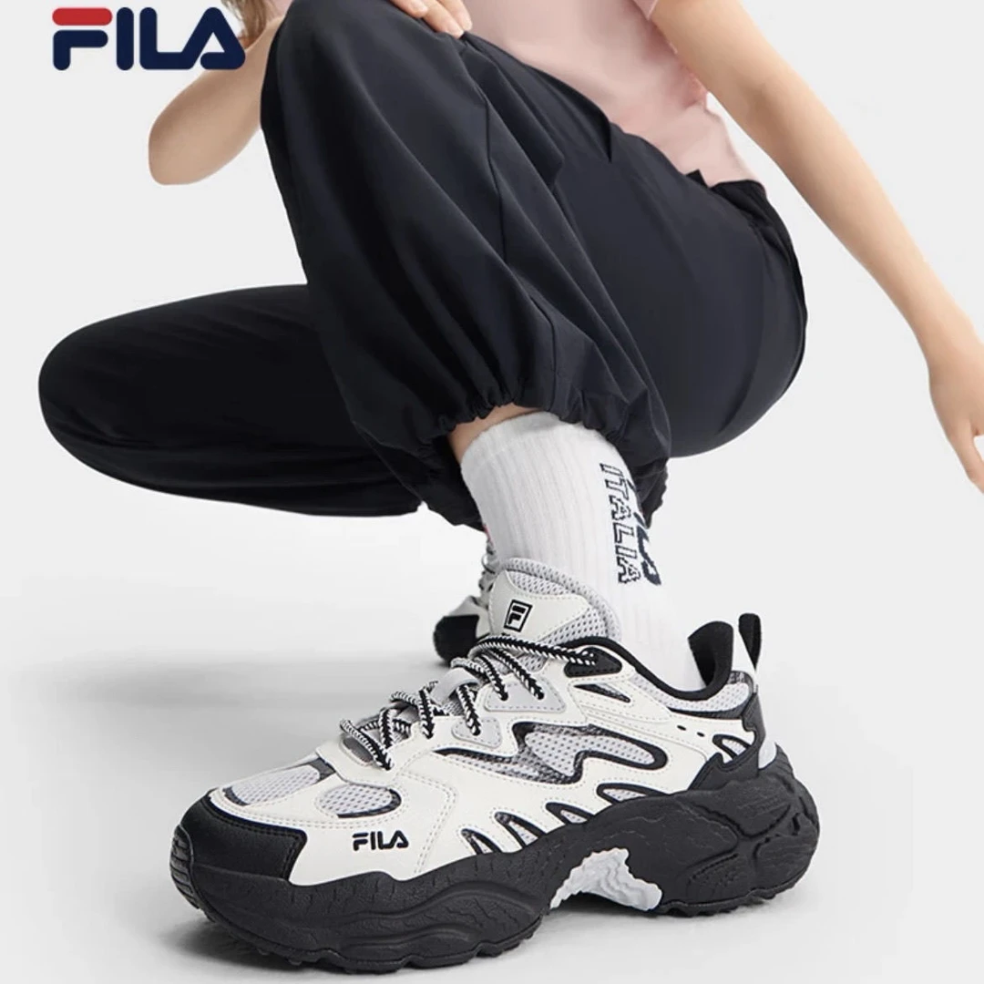 FILA 斐乐男女鞋蕨草老爹鞋运动鞋2025夏季新款鞋子厚底休闲鞋