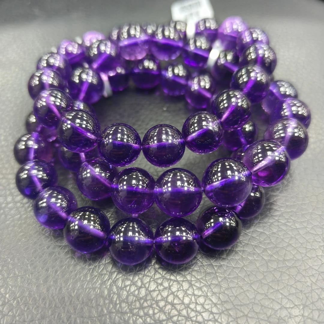 【书记甄选】天然紫水晶单圈手链 多样性发一件 约11mm 6394CK