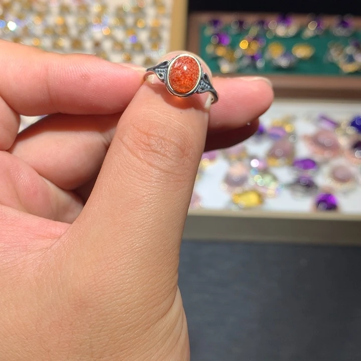 【闪购商品】水晶戒指银S925镶嵌戒指